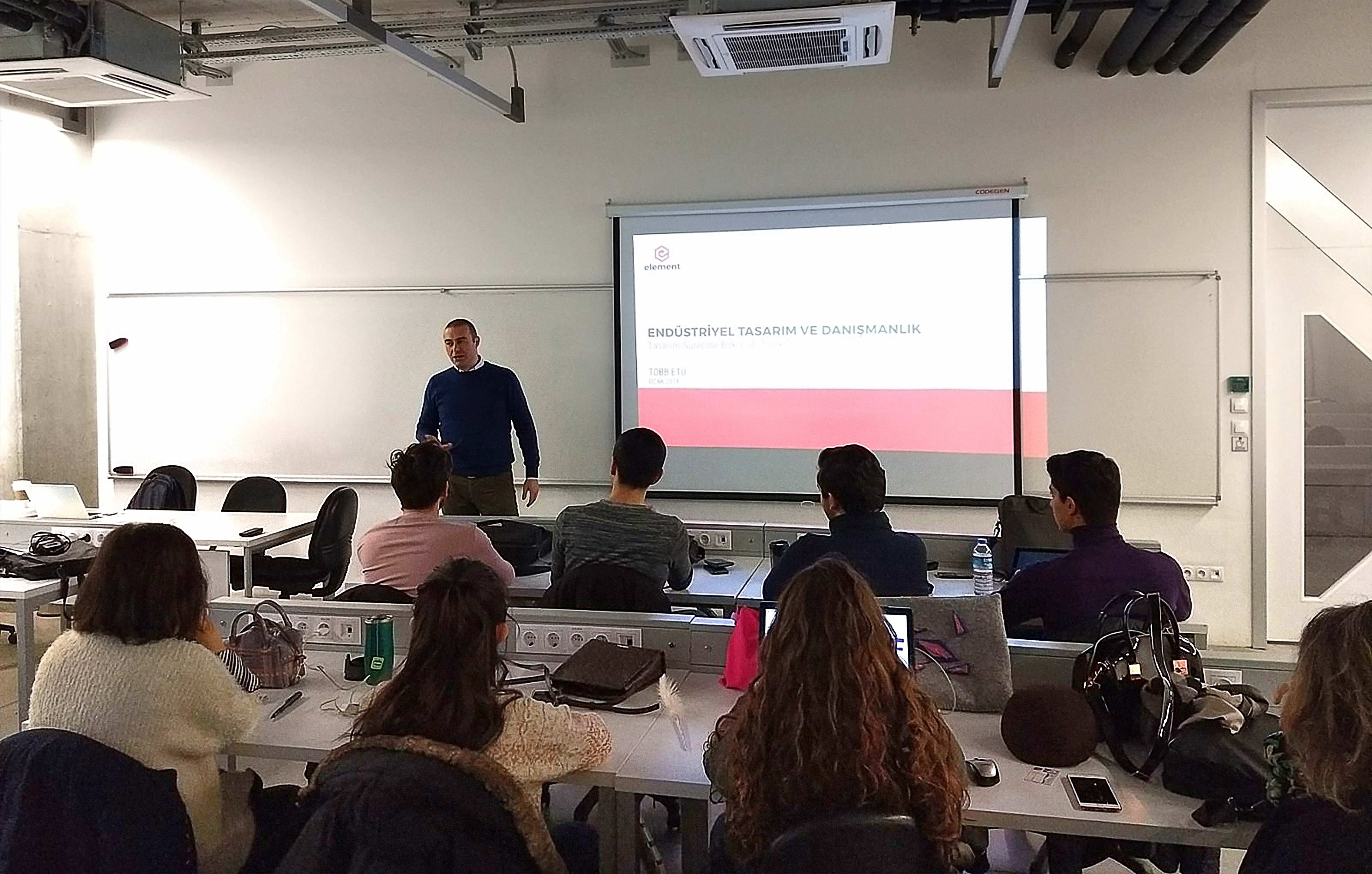 Element Product Design Founder Selim Gençoğlu Shared His Experiences with the Students of the Department of Industrial Design