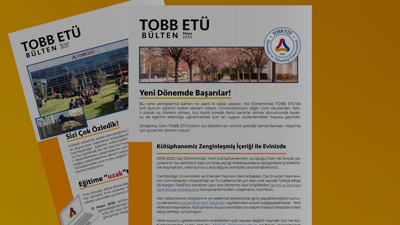 TOBB ETÜ Bülten Mayıs 2020 Sayısı Çıktı