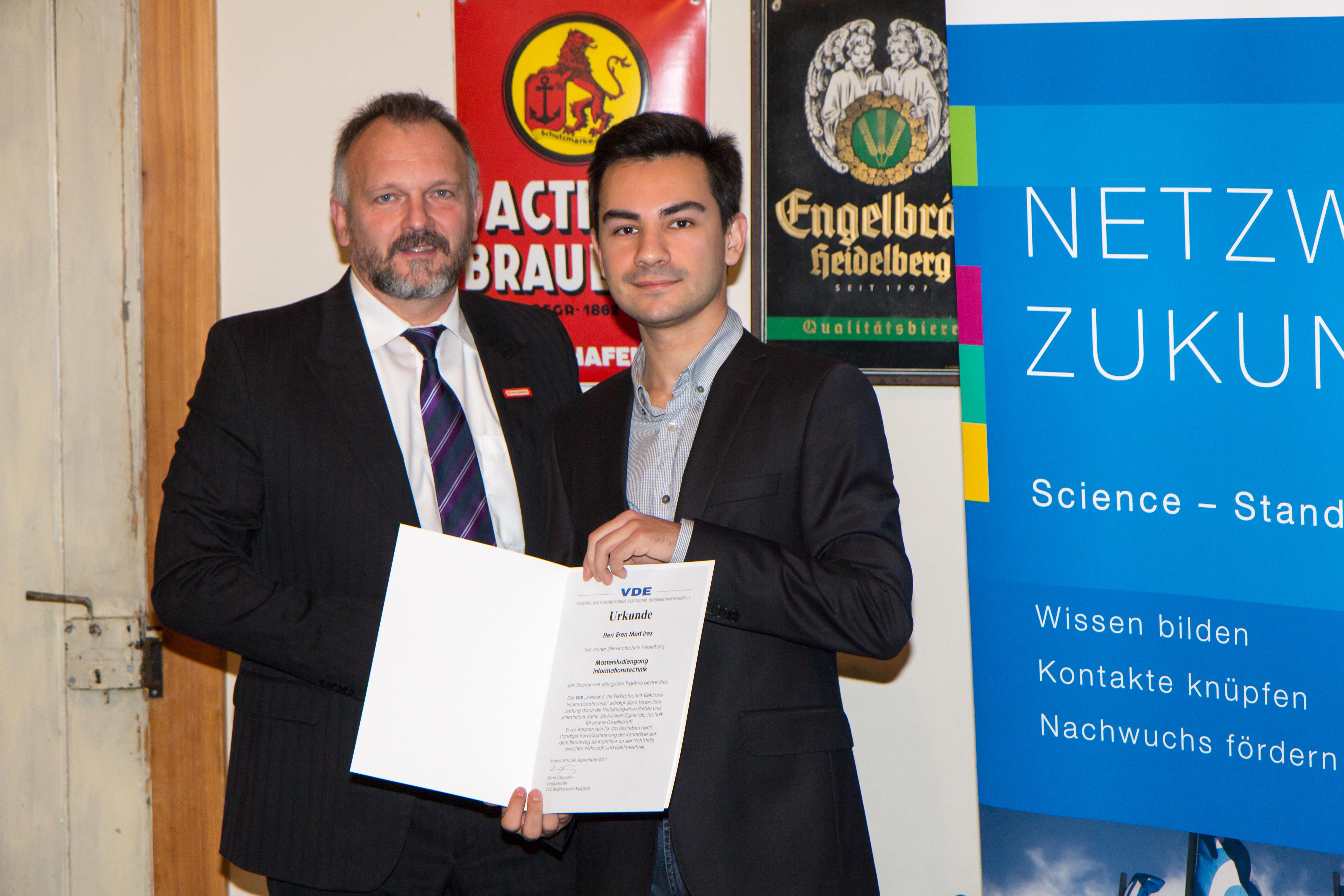 Eren Mert İrez, a Graduate of the Department of Electrical and Electronic Engineering of TOBB ETÜ, Was Awarded a Prize by Germany-Based VDE