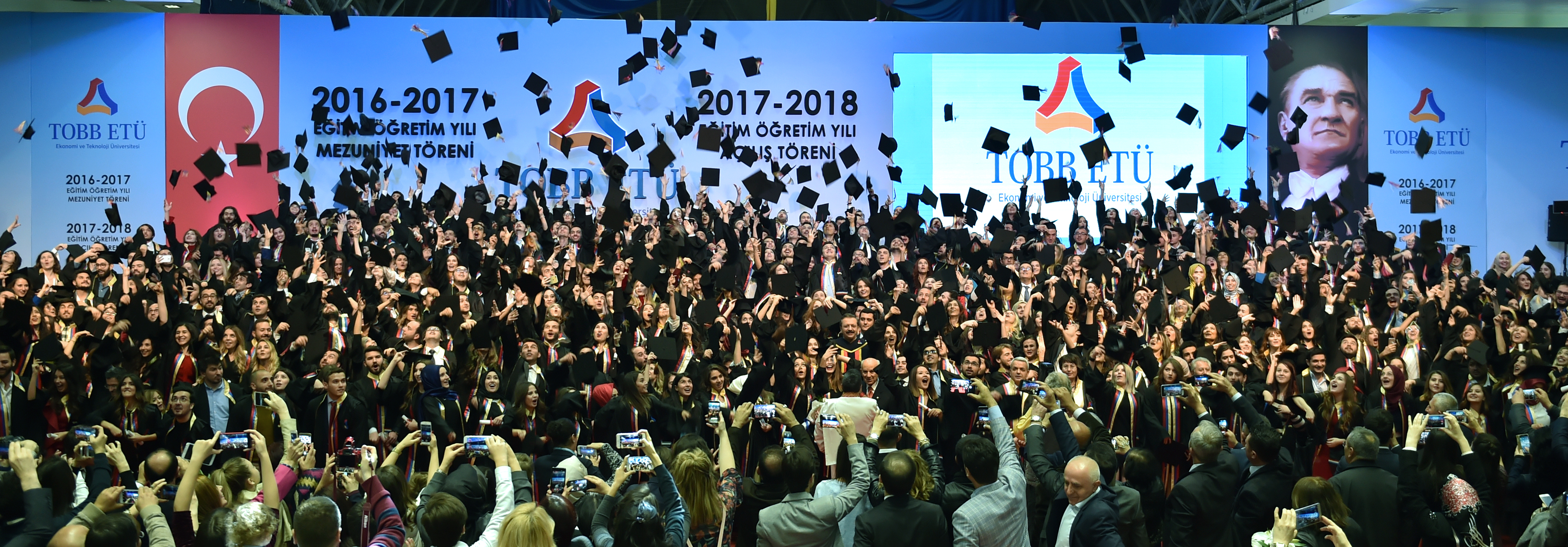 TOBB ETÜ'de 2016 - 2017 Akademik Yılı Mezuniyet ve 2017 - 2018 Akademik Yılı Açılış Töreni Heyecanı Yaşandı