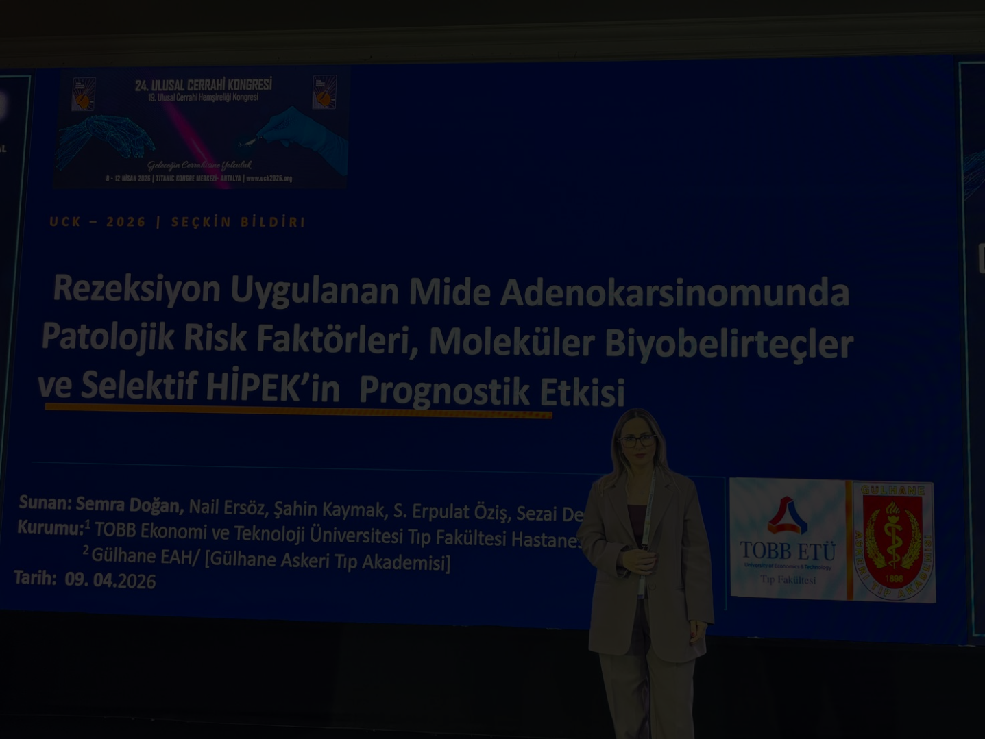 Ulusal Cerrahi Kongresinde En İyi 3. Sözlü Bildiri Ödülü